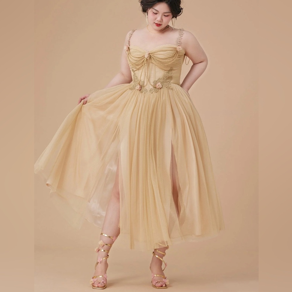 Chic Gold Prom Dress